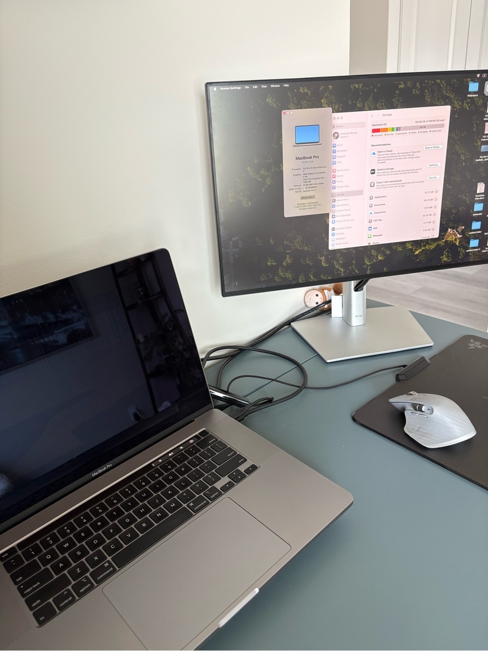 Apple MacBook Pro with Monitor Setup - Space Gray